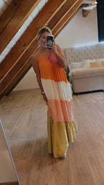 Whimsy & Wonder Color Block Maxi Dress