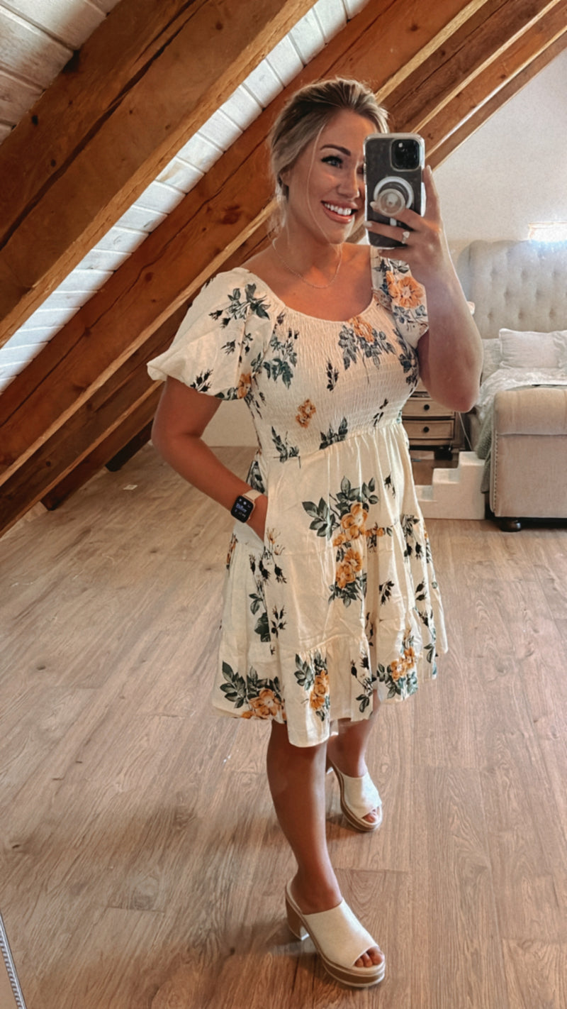 Garden Party Glow Floral Dress