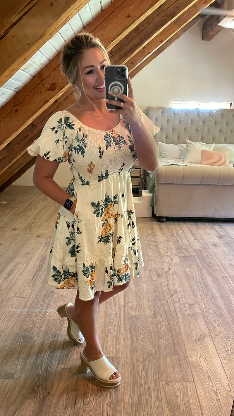 Garden Party Glow Floral Dress