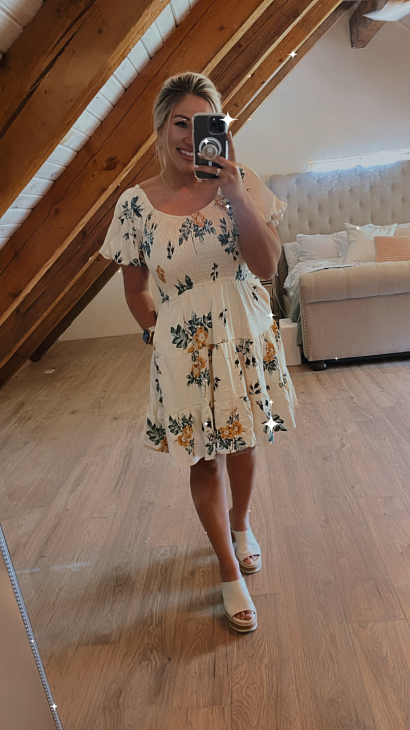 Garden Party Glow Floral Dress