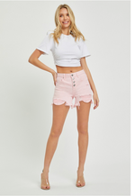 Pink Risen Denim Shorts