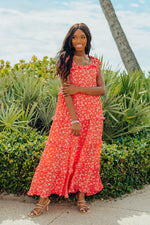 Libby Tie-Shoulder Maxi Dress - Mai Tai