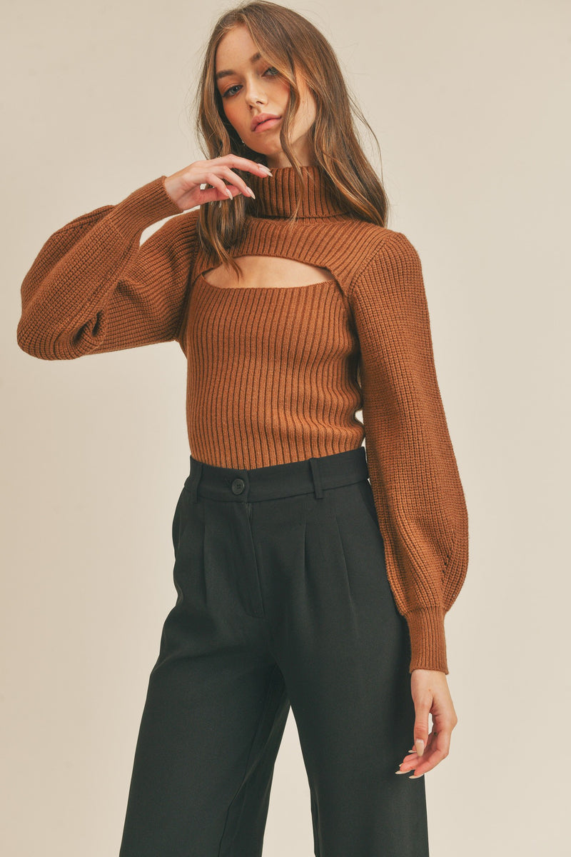 Apple Cider Sips Cut Out Sweater FINAL SALE