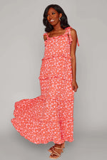 Libby Tie-Shoulder Maxi Dress - Mai Tai