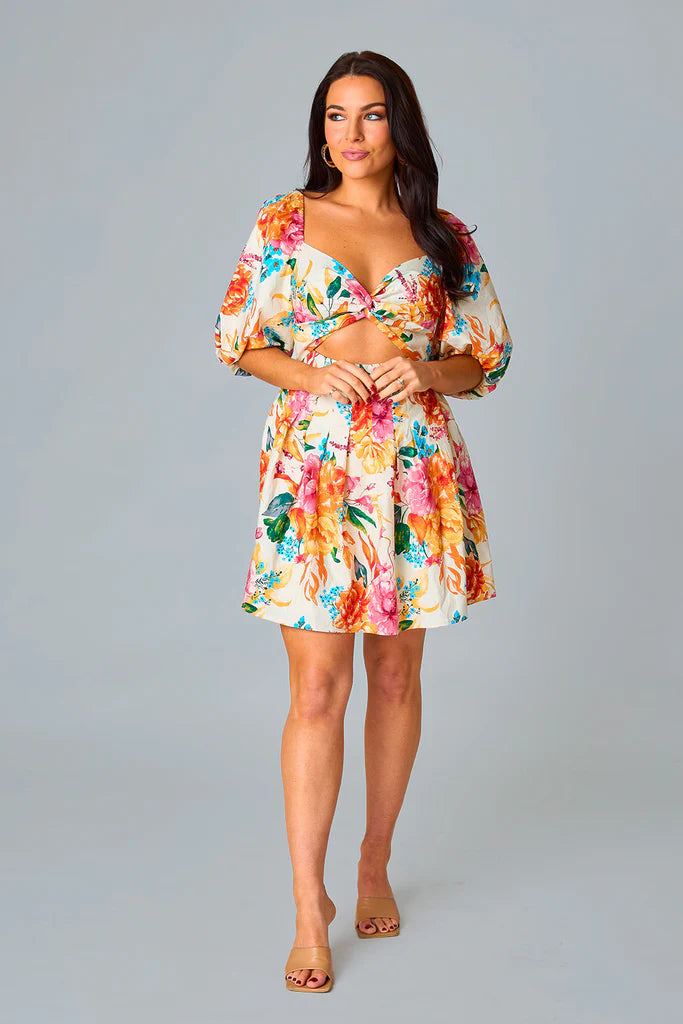 Rizzy Cutout Short Dress - Gladiola