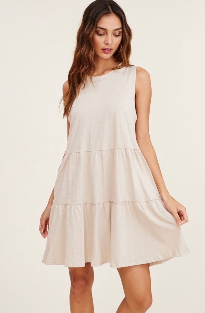 Weekend Day Trip Oatmeal Dress FINAL SALE