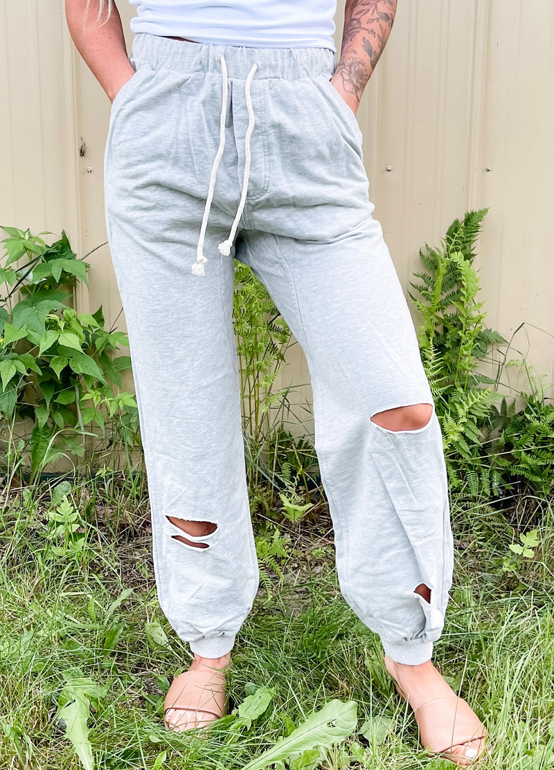 Cozy Up To You Distressed Jogger