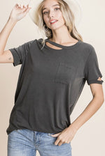 Keep It Cute Distressed Top (Curves)