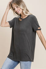 Keep It Cute Distressed Top (Curves)