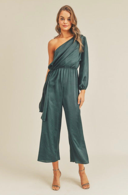 Champagne Nights Satin Jumpsuit